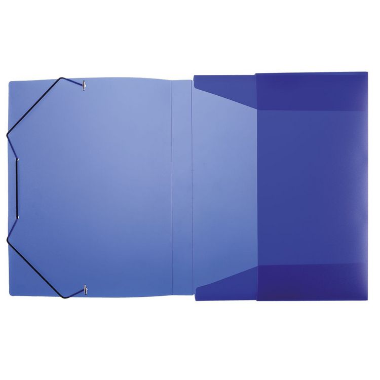 Produktbild: Idena Heftbox PP mit Gummizug transluzent blau DIN A4