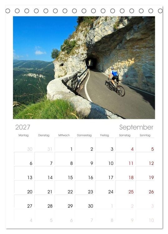 Produktbild: Tischplaner 2027 - Alpenp&auml;sse auf dem Rennrad Vol. 1 (A5 Tischkalender zum Aufstellen) CALVENDO