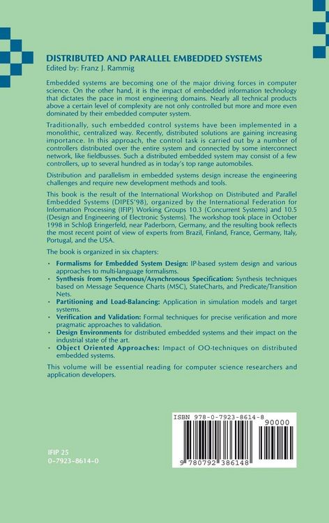 Produktbild: Distributed and Parallel Embedded Systems
