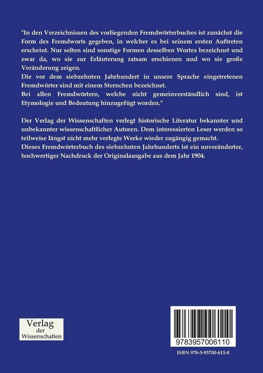 Produktbild: Fremdw&ouml;rterbuch des siebzehnten Jahrhunderts