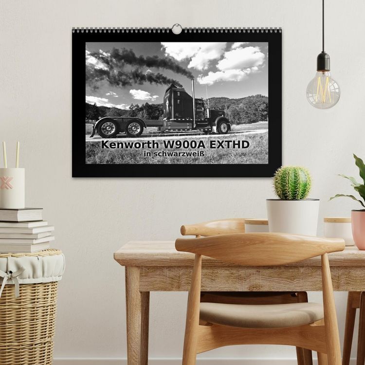 Produktbild: Kenworth W900A EXTHD - in schwarzwei&szlig; (Wandkalender 2026 DIN A3 quer), CALVENDO Monatskalender