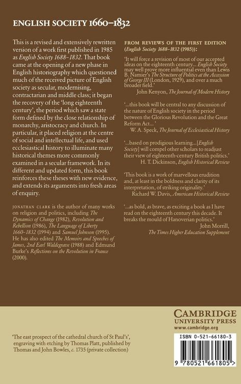 Produktbild: English Society, 1660 1832