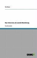 Produktbild: Das Interview als soziale Beziehung