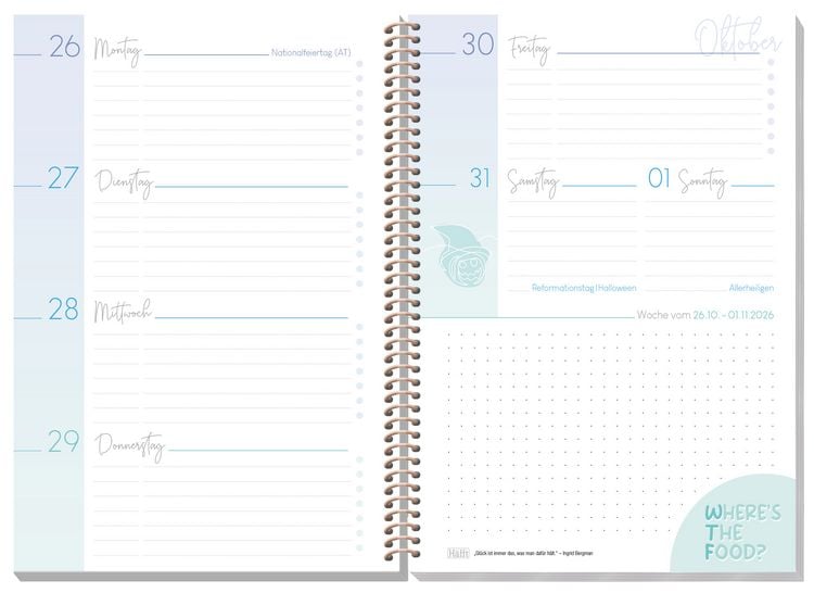 Produktbild: H&auml;fft College-Timer - Sch&uuml;lerkalender A5 26/27