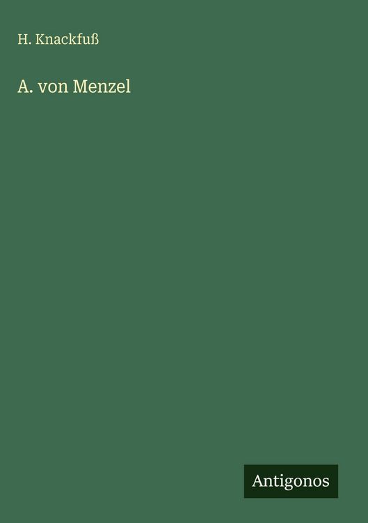 Produktbild: A. von Menzel