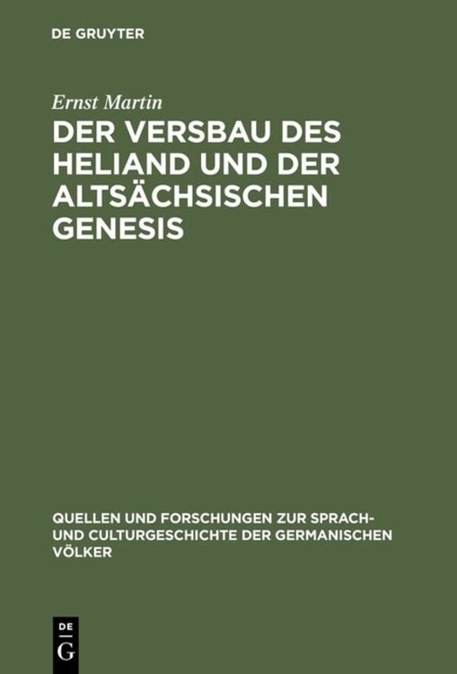 Produktbild: Der Versbau des Heliand und der alts&auml;chsischen Genesis
