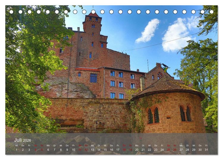 Produktbild: Wanderparadies S&uuml;dpfalz (Tischkalender 2026 DIN A5 quer), CALVENDO Monatskalender