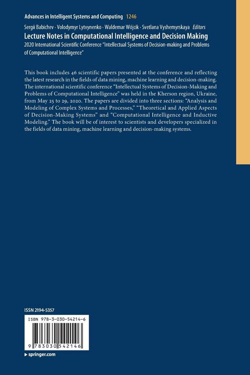 Produktbild: Lecture Notes in Computational Intelligence and Decision Making