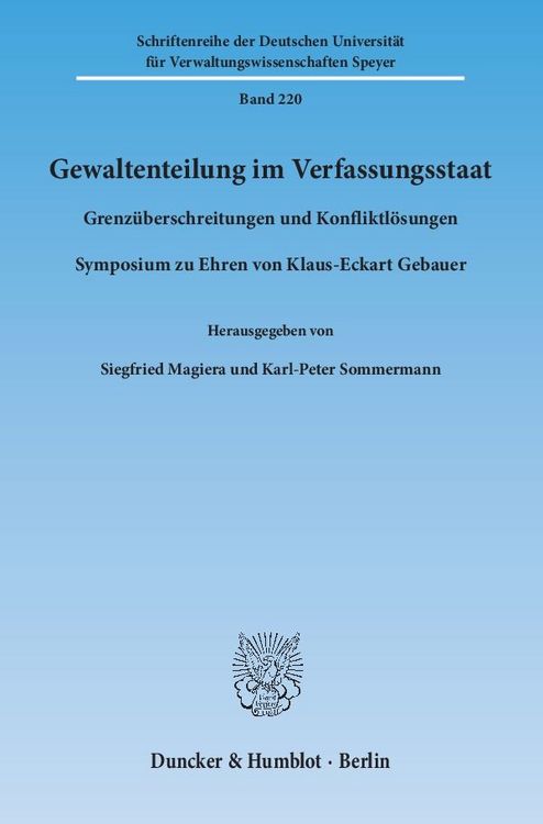 Produktbild: Gewaltenteilung im Verfassungsstaat.