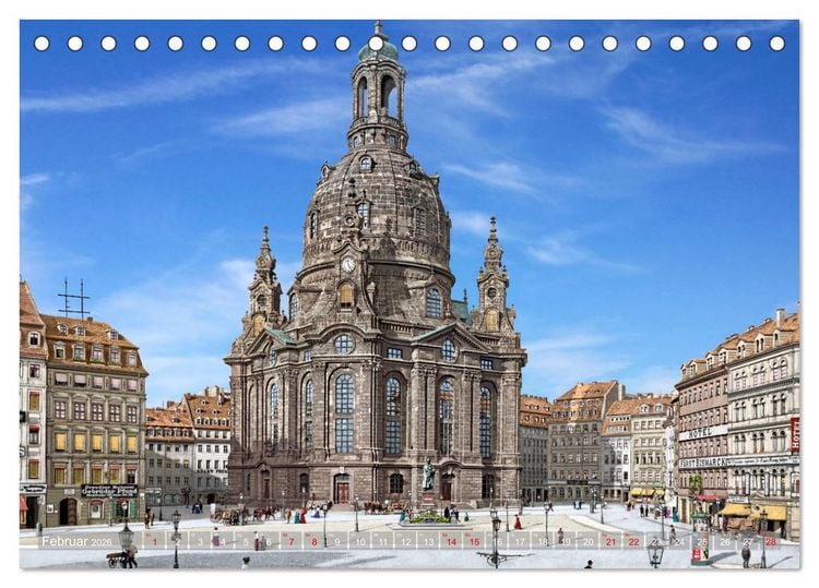 Produktbild: Historisches Dresden um 1900 - Fotos restauriert und koloriert (Tischkalender 2026 DIN A5 quer), CALVENDO Monatskalender