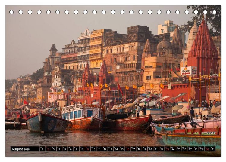 Produktbild: Indien - Varanasi (Tischkalender 2026 DIN A5 quer), CALVENDO Monatskalender