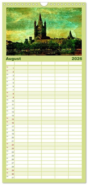 Produktbild: Familienplaner 2026 - K&ouml;ln mit 5 Spalten (Wandkalender, 21 x 45 cm) CALVENDO