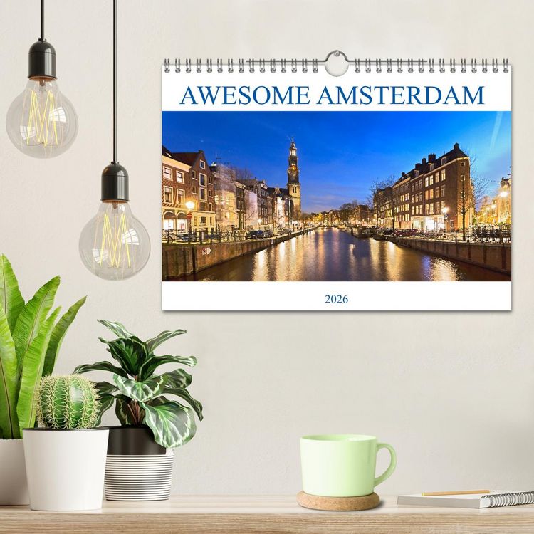 Produktbild: AWESOME AMSTERDAM (Wall Calendar 2026 DIN A4 landscape), CALVENDO 12 Month Wall Calendar