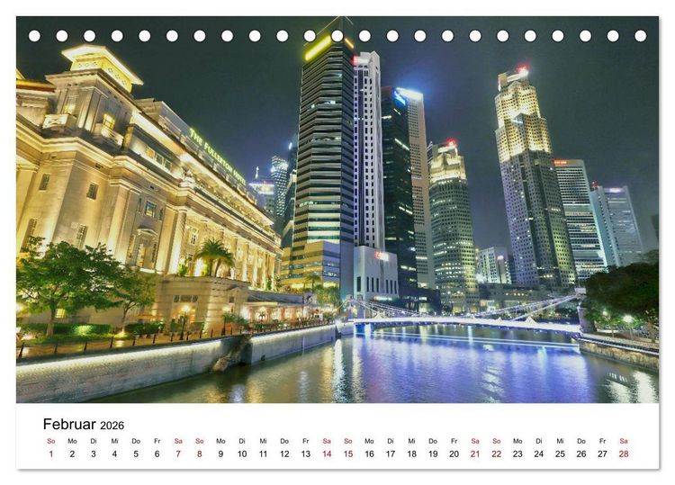 Produktbild: Singapur - Perle S&uuml;dostasiens (Tischkalender 2026 DIN A5 quer), CALVENDO Monatskalender