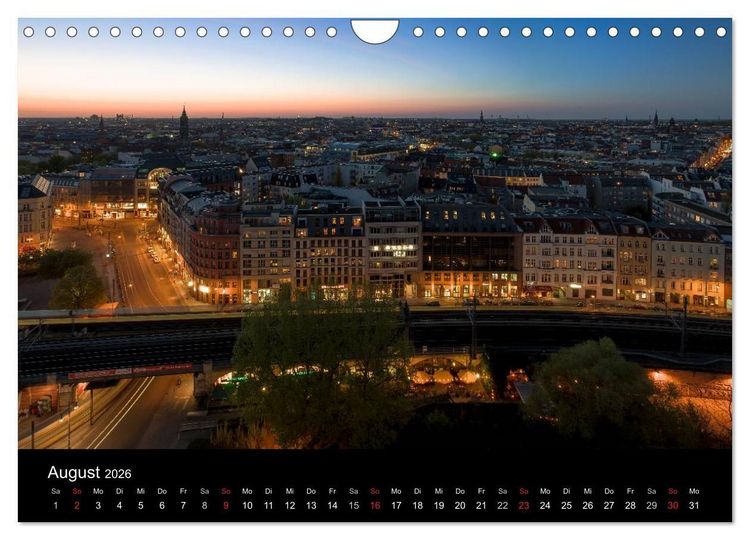 Produktbild: Die Blaue Stunde in Berlin (Wandkalender 2026 DIN A4 quer), CALVENDO Monatskalender