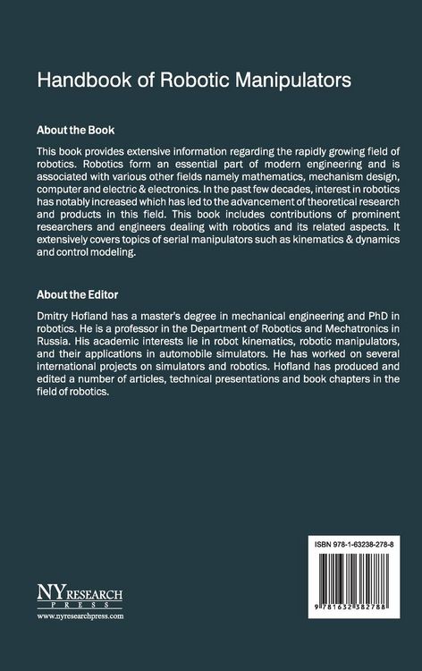 Produktbild: Handbook of Robotic Manipulators