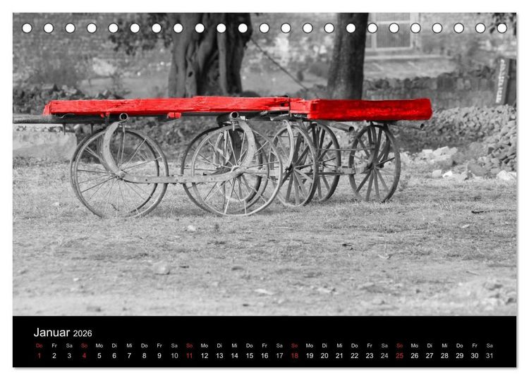 Produktbild: Blickfang in Rot (Tischkalender 2026 DIN A5 quer), CALVENDO Monatskalender