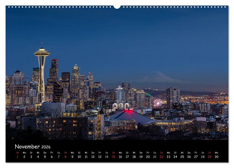 Produktbild: Leuchtende St&auml;dte (hochwertiger Premium Wandkalender 2026 DIN A2 quer), Kunstdruck in Hochglanz