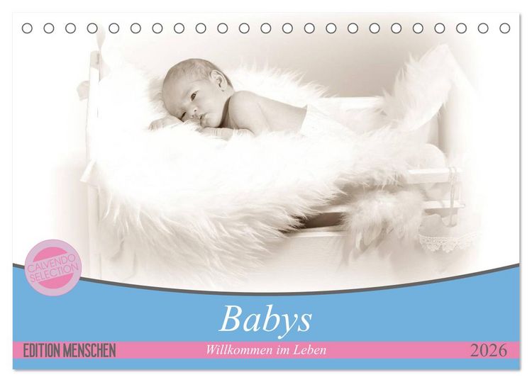 Produktbild: Babys - Willkommen im Leben (Tischkalender 2026 DIN A5 quer), CALVENDO Monatskalender