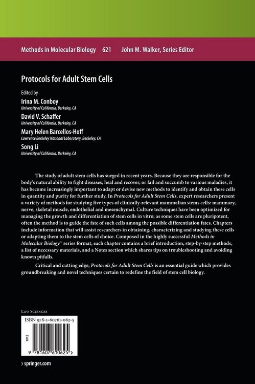 Produktbild: Protocols for Adult Stem Cells