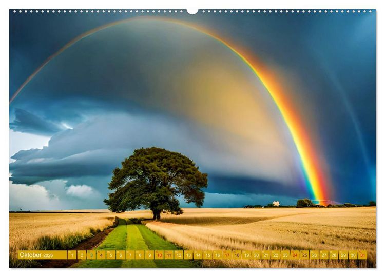 Produktbild: Himmlische Farbspiele - Regenbogen (Wandkalender 2026 DIN A2 quer), CALVENDO Monatskalender