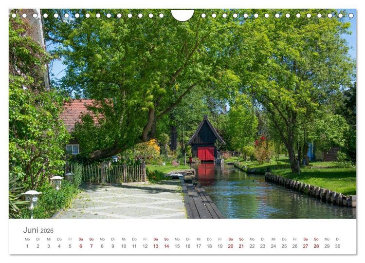 Produktbild: Spreewald - Ein Naturparadies (Wandkalender 2026 DIN A4 quer), CALVENDO Monatskalender