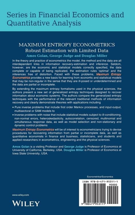 Produktbild: Maximum Entropy Econometrics