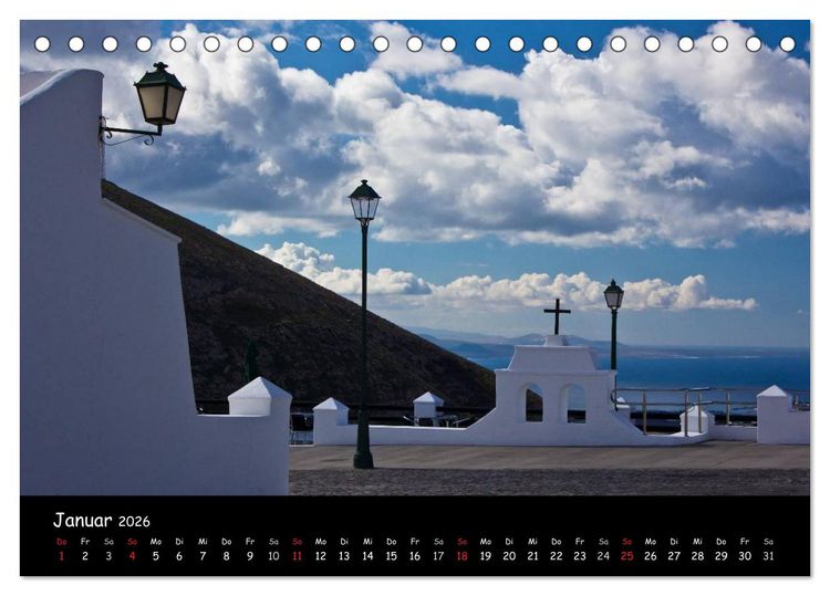 Produktbild: Lanzarote - Insel der Vulkane (Tischkalender 2026 DIN A5 quer), CALVENDO Monatskalender
