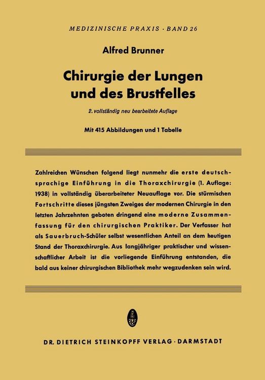 Produktbild: Chirurgie der Lungen und des Brustfelles