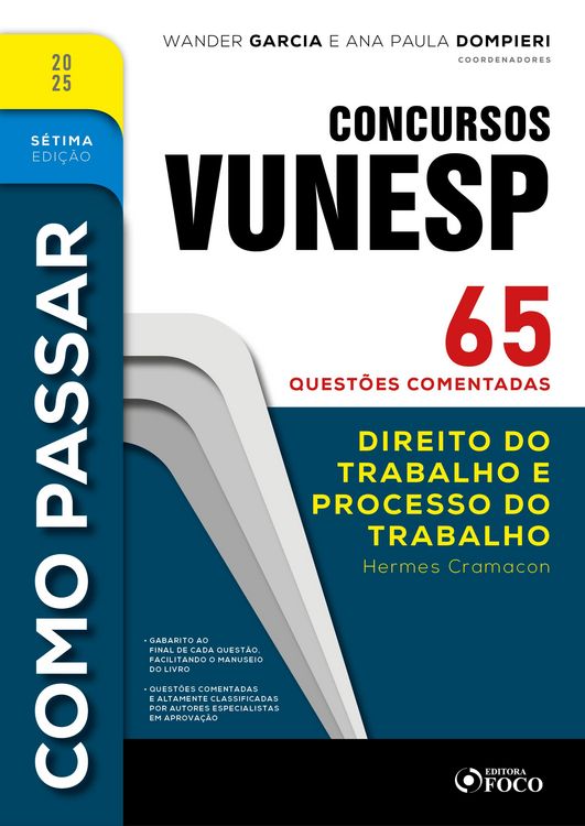 Produktbild: Como Passar em Concursos Vunesp - 7&ordf; Ed -2025