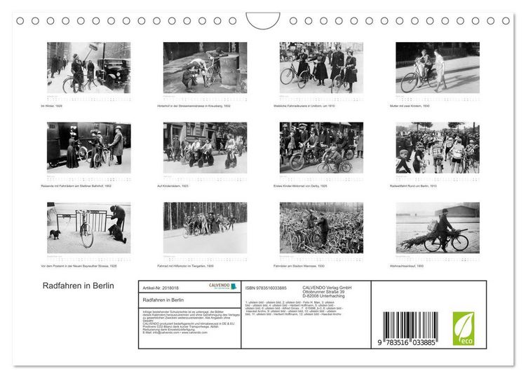 Produktbild: Radfahren in Berlin (Wandkalender 2026 DIN A4 quer), CALVENDO Monatskalender