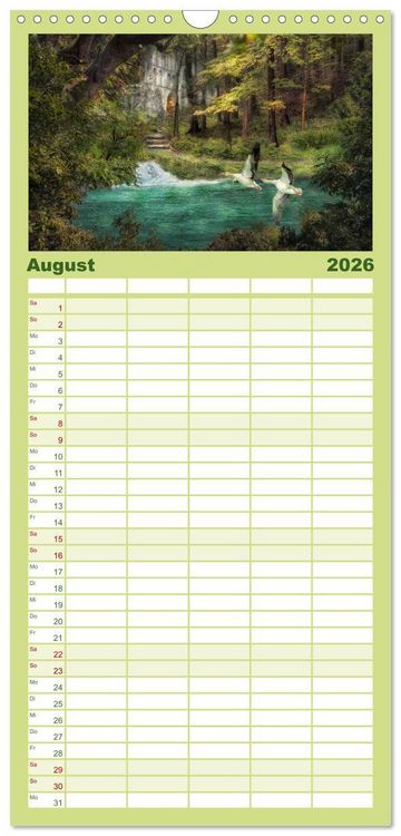 Produktbild: Familienplaner 2026 - Waldgeheimnisse mit 5 Spalten (Wandkalender, 21 x 45 cm) CALVENDO