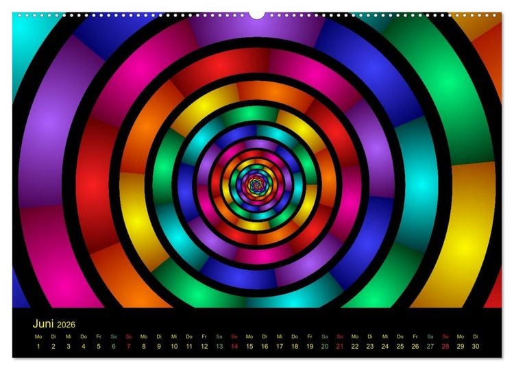 Produktbild: Neonfarben (Wandkalender 2026 DIN A2 quer), CALVENDO Monatskalender
