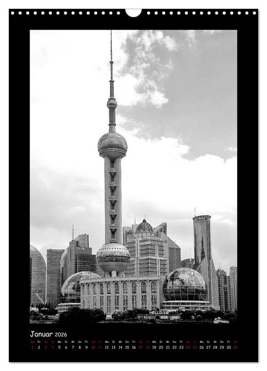 Produktbild: Shanghai zwischen Tradition und Business (Wandkalender 2026 DIN A3 hoch), CALVENDO Monatskalender