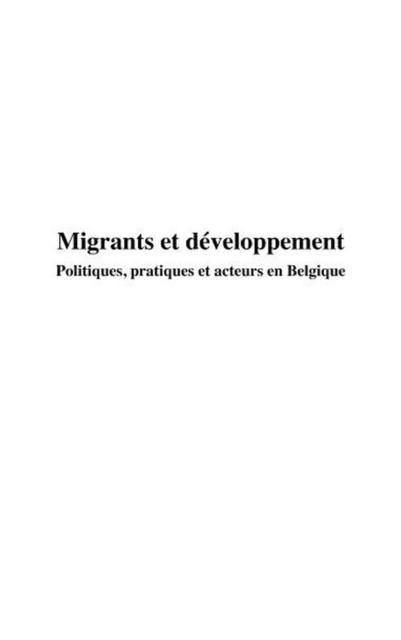 Produktbild: Migrants et developpement