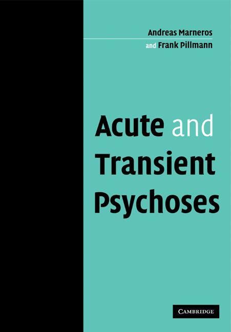 Produktbild: Acute and Transient Psychoses
