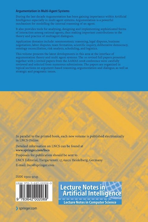 Produktbild: Argumentation in Multi-Agent Systems