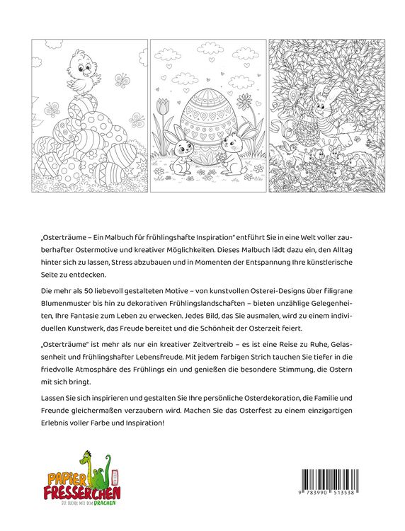 Produktbild: Ostertr&auml;ume - Ein Malbuch f&uuml;r fr&uuml;hlingshafte Inspiration