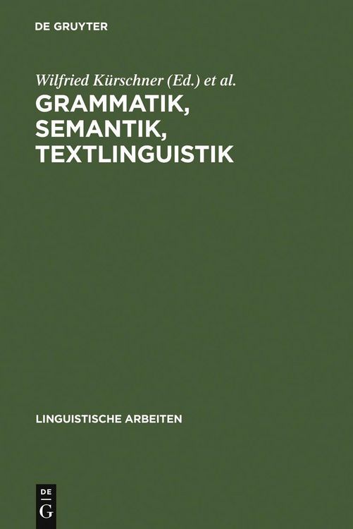 Produktbild: Grammatik, Semantik, Textlinguistik
