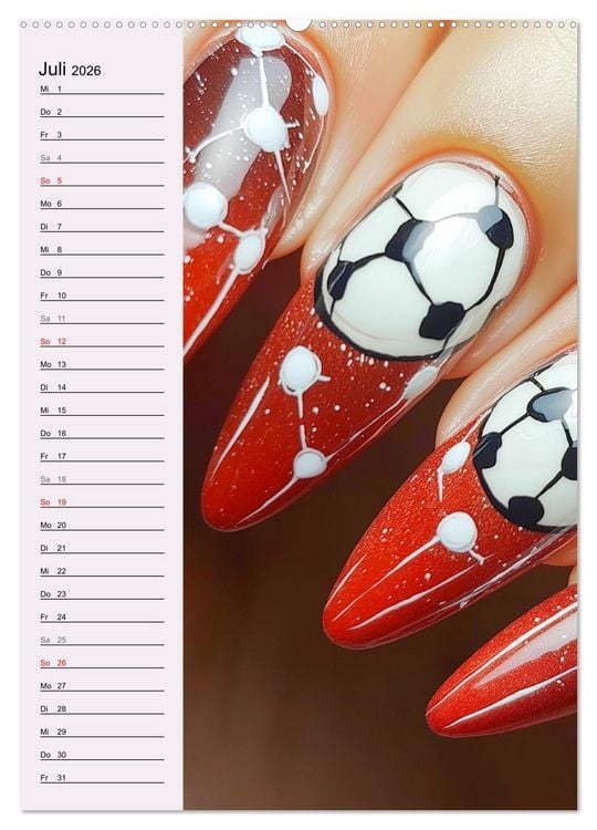 Produktbild: Nageldesign. Au&szlig;ergew&ouml;hnliche Fingern&auml;gel (hochwertiger Premium Wandkalender 2026 DIN A2 hoch), Kunstdruck in Hochglanz