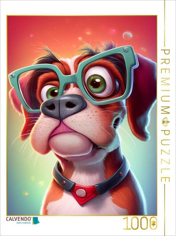 Produktbild: CALVENDO Puzzle Wuff der beste Freund des Menschen | 1000 Teile Lege-Gr&ouml;&szlig;e 64x48cm Foto-Puzzle f&uuml;r gl&uuml;ckliche Stunden