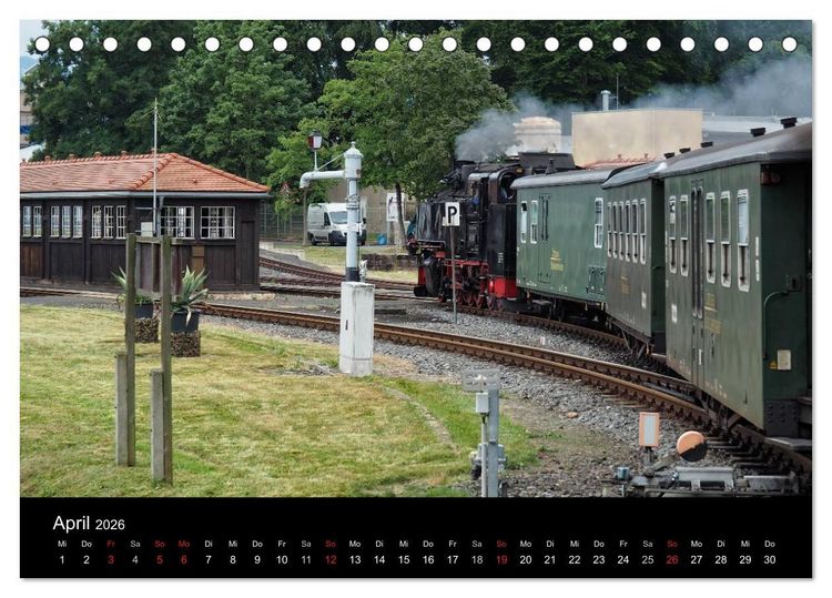 Produktbild: Ein Jahr mit der Schmalspurbahn aus Zittau (Tischkalender 2026 DIN A5 quer), CALVENDO Monatskalender