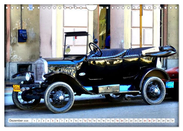 Produktbild: Tin Lizzie - Ford Modell T in Kuba (Wandkalender 2026 DIN A4 quer), CALVENDO Monatskalender