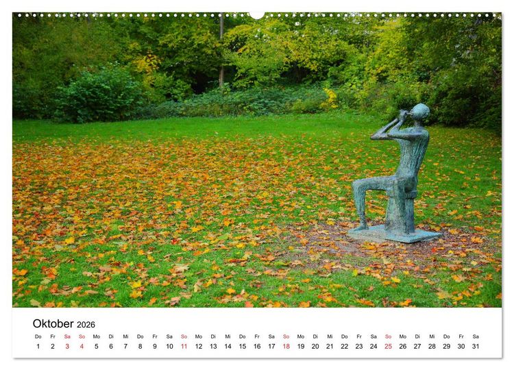 Produktbild: Wiesbaden Kunst in der &Ouml;ffentlichkeit (Wandkalender 2026 DIN A2 quer), CALVENDO Monatskalender