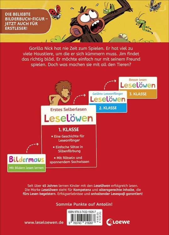 Produktbild: Lesel&ouml;wen 1. Klasse - Jim ist mies drauf - Haustier-Alarm!