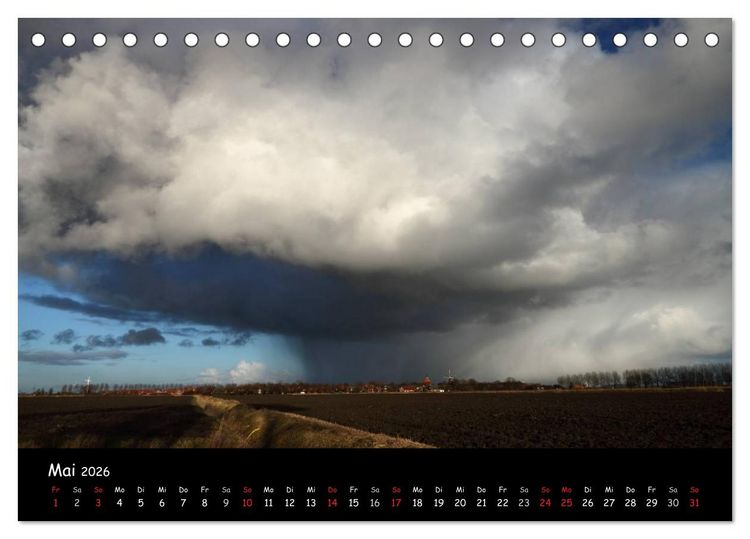 Produktbild: Ostfriesland - Land und Wetter (Tischkalender 2026 DIN A5 quer), CALVENDO Monatskalender