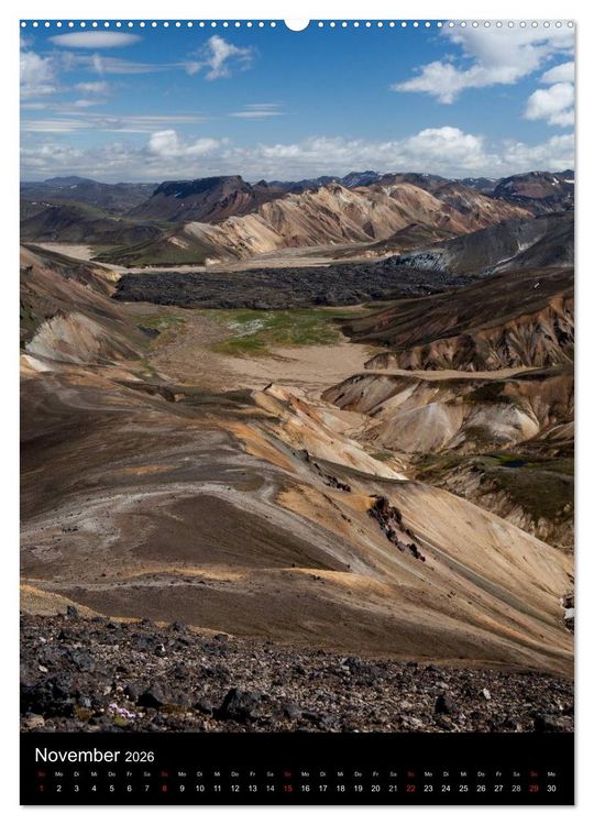 Produktbild: Island - Der Laugavegur-Kalender 2026 (hochwertiger Premium Wandkalender 2026 DIN A2 hoch), Kunstdruck in Hochglanz