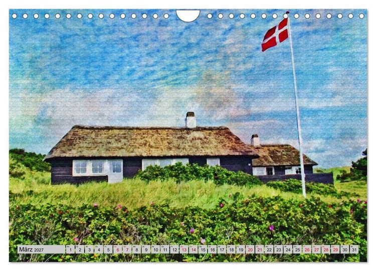 Produktbild: D&auml;nemark - Sch&ouml;nheiten J&uuml;tlands in feinen Aquarellfarben (Wandkalender 2027 DIN A4 quer), CALVENDO Monatskalender