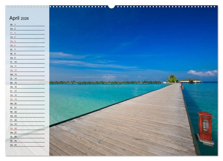 Produktbild: S&uuml;dseetr&auml;ume. Paradiese im Pazifik (hochwertiger Premium Wandkalender 2026 DIN A2 quer), Kunstdruck in Hochglanz