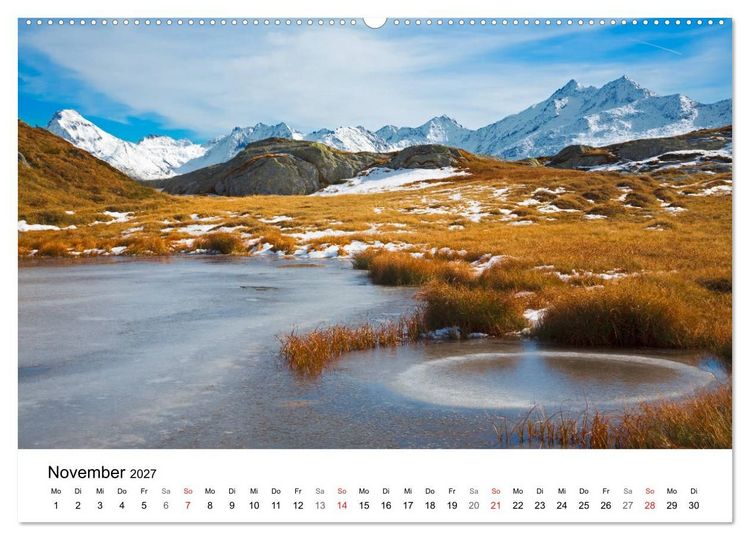 Produktbild: BERGSEEN Schweizer Alpen (hochwertiger Premium Wandkalender 2027 DIN A2 quer), Kunstdruck in Hochglanz